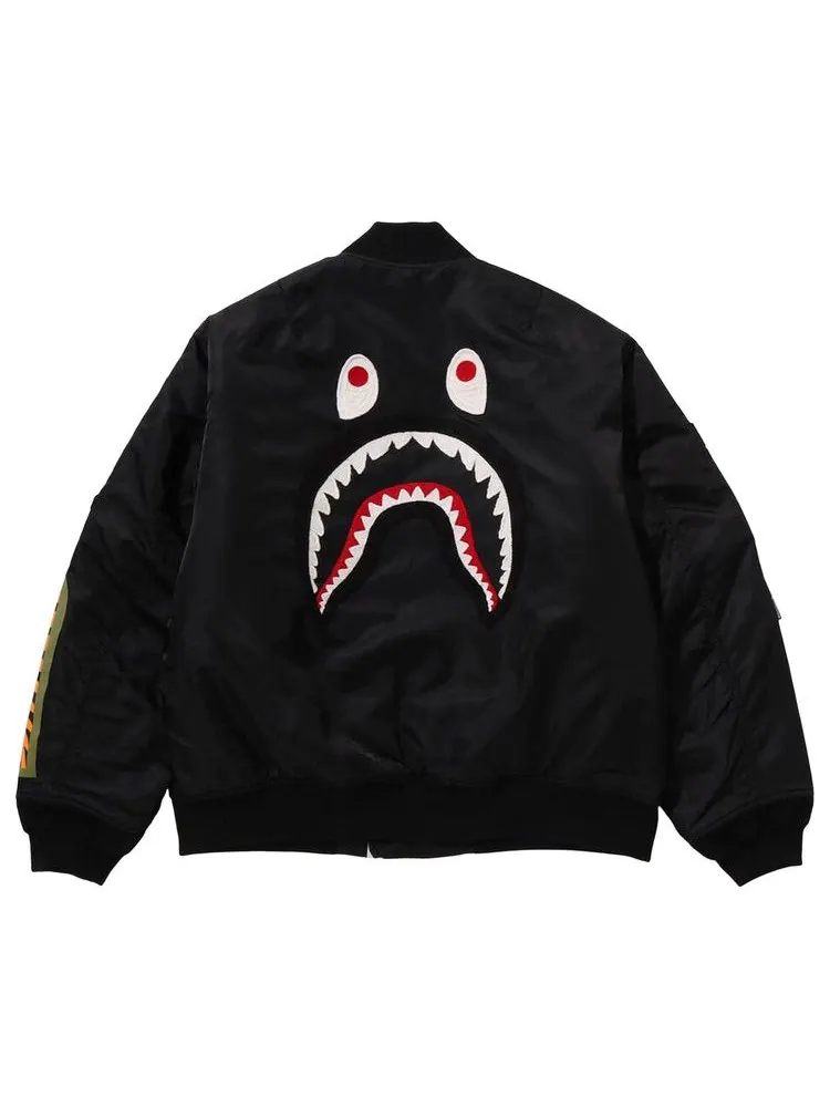 Куртка BAPE Shark MA-1 Jacket — изображение 2 из 2, черный