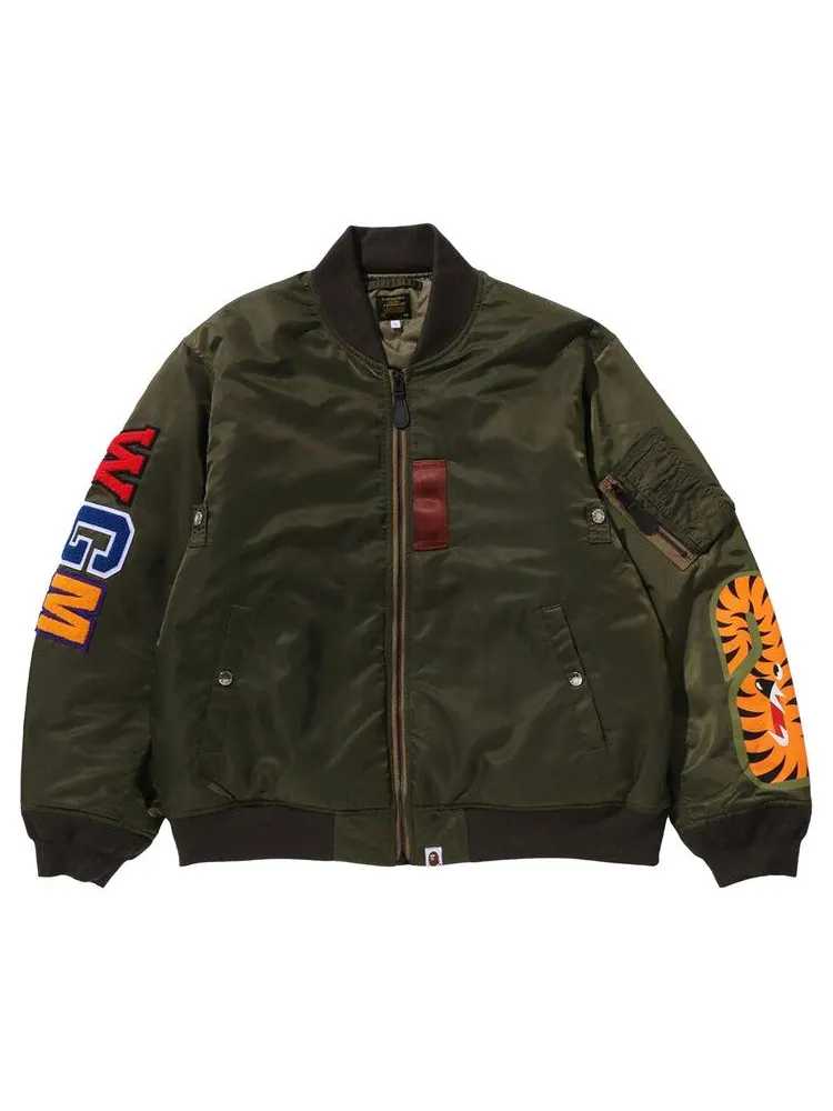 Куртка BAPE Shark MA-1 Jacket — изображение 1 из 2, оливковый