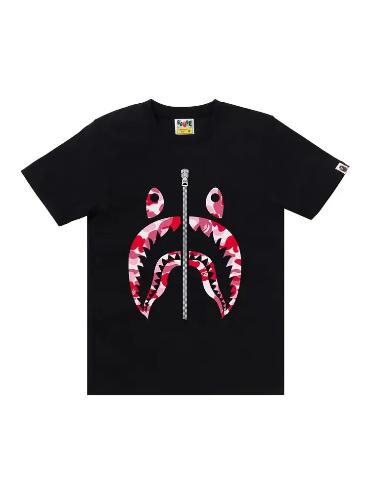 Футболка BAPE ABC Camo Shark Tee 'Black/Pink'