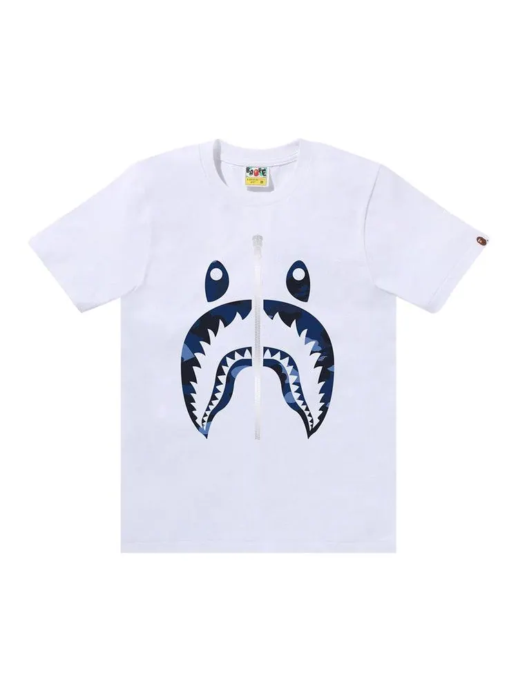 Футболка BAPE Color Camo Shark Tee 'White/Navy'