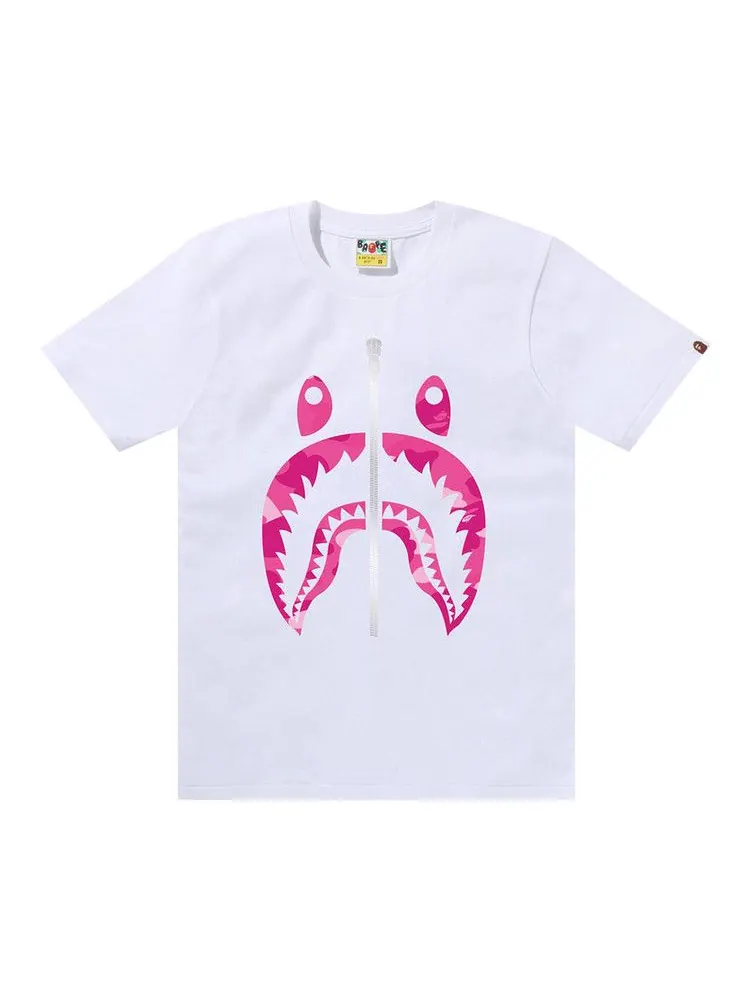 Футболка BAPE Color Camo Shark Tee 'White/Pink'