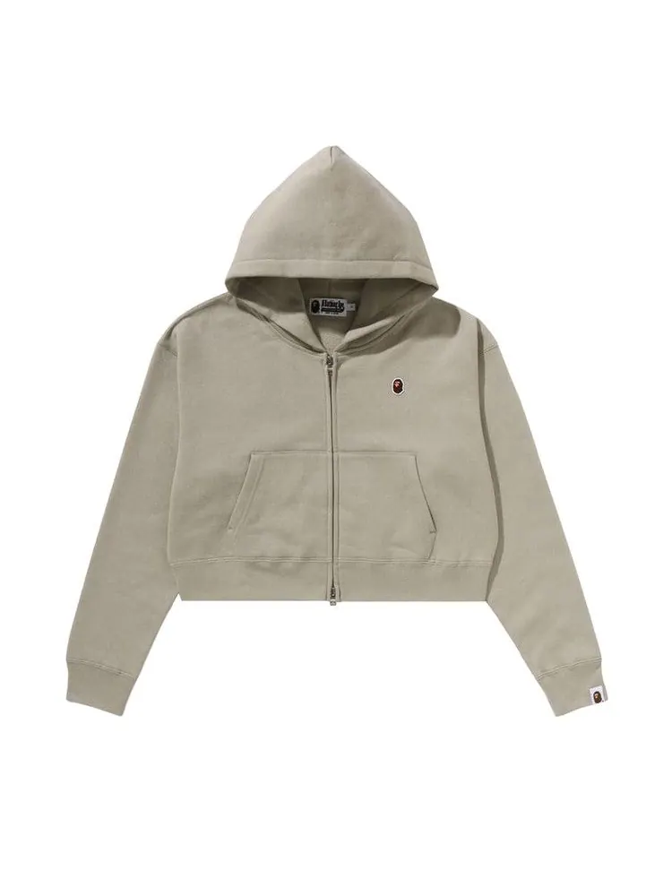 Худи BAPE Pigment Dyed One Point Cropped Zip Hoodie