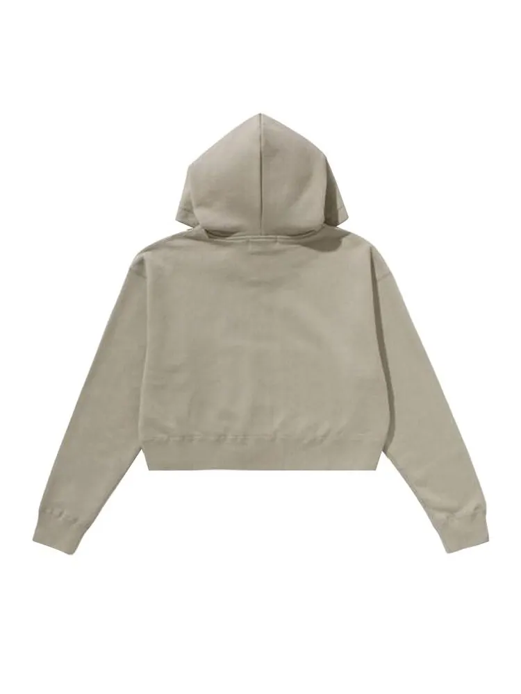 Худи BAPE Pigment Dyed One Point Cropped Zip Hoodie — изображение 2 из 2, серый