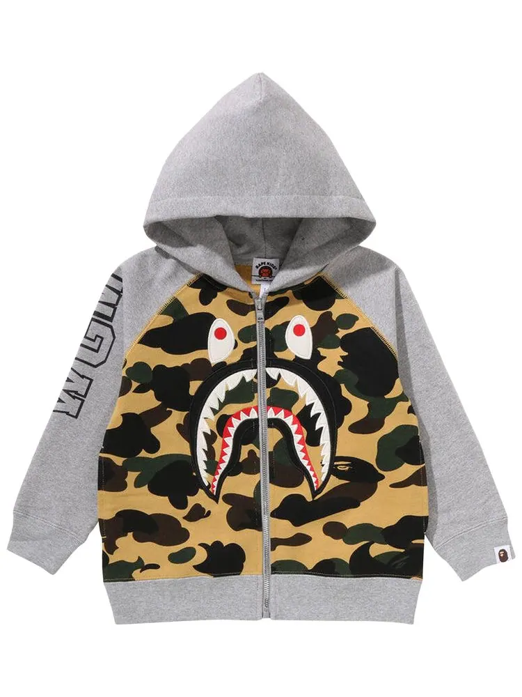 Детская толстовка BAPE Kids 1st Camo Shark Patch Zip Hoodie