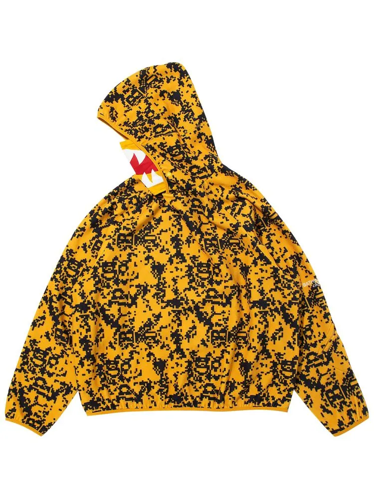 Худи BAPE x Kazuki Pixelate Camo Shark Relaxed Fit Pullover Hoodie