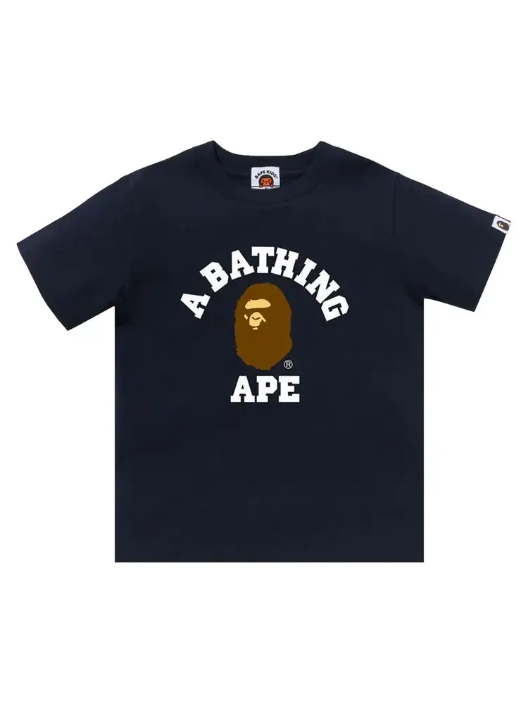 Детская футболка BAPE Kids College Tee 'Navy'