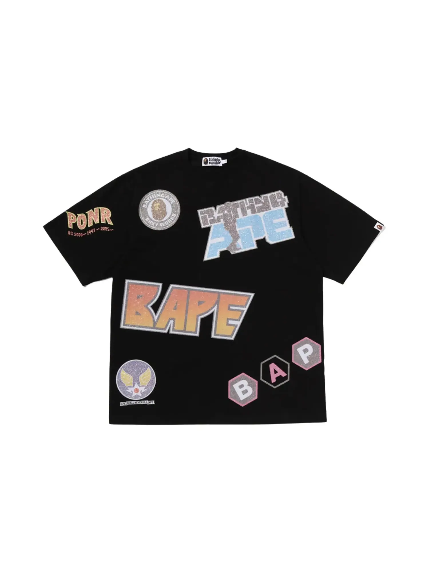 Футболка BAPE Multi Archive Motif Relaxed Fit Tee
