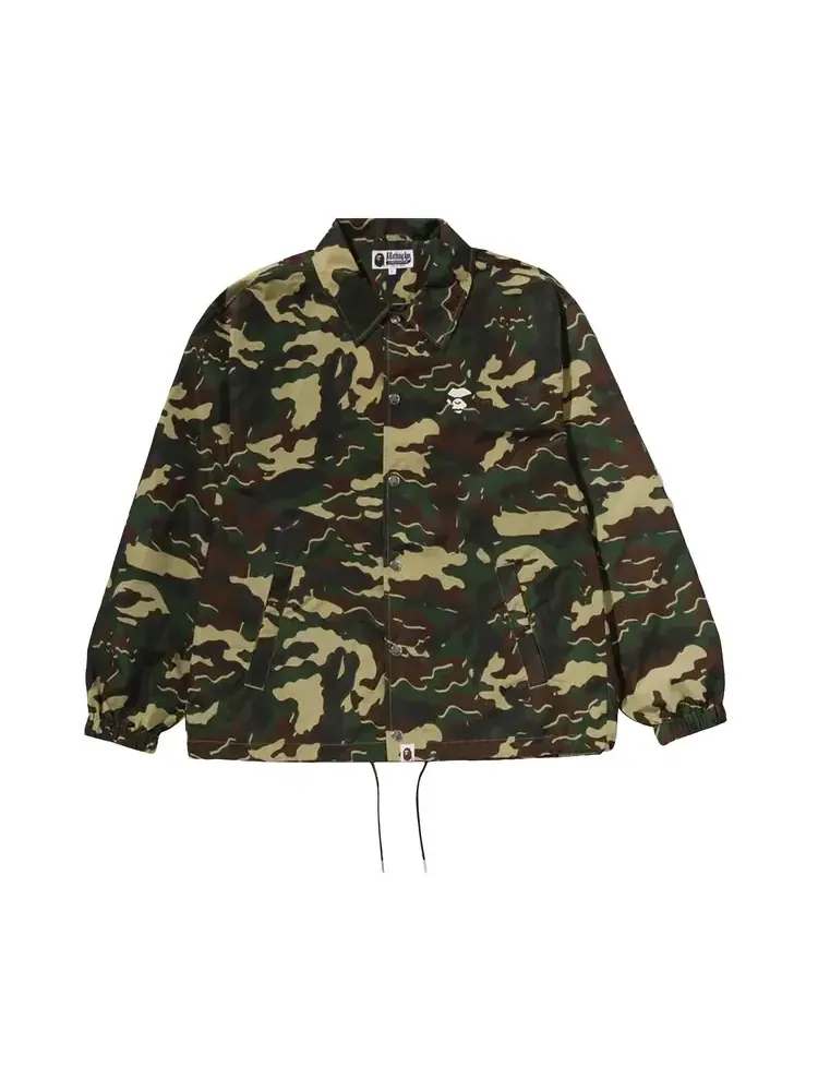 Куртка BAPE Glitch Woodland Camo Coach Jacket