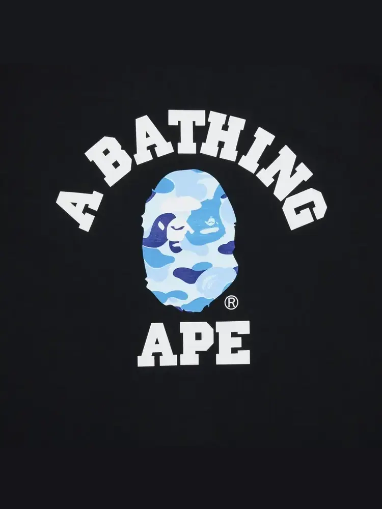 Футболка BAPE ABC Camo College Tee 'Black Blue' — изображение 3 из 3, черный