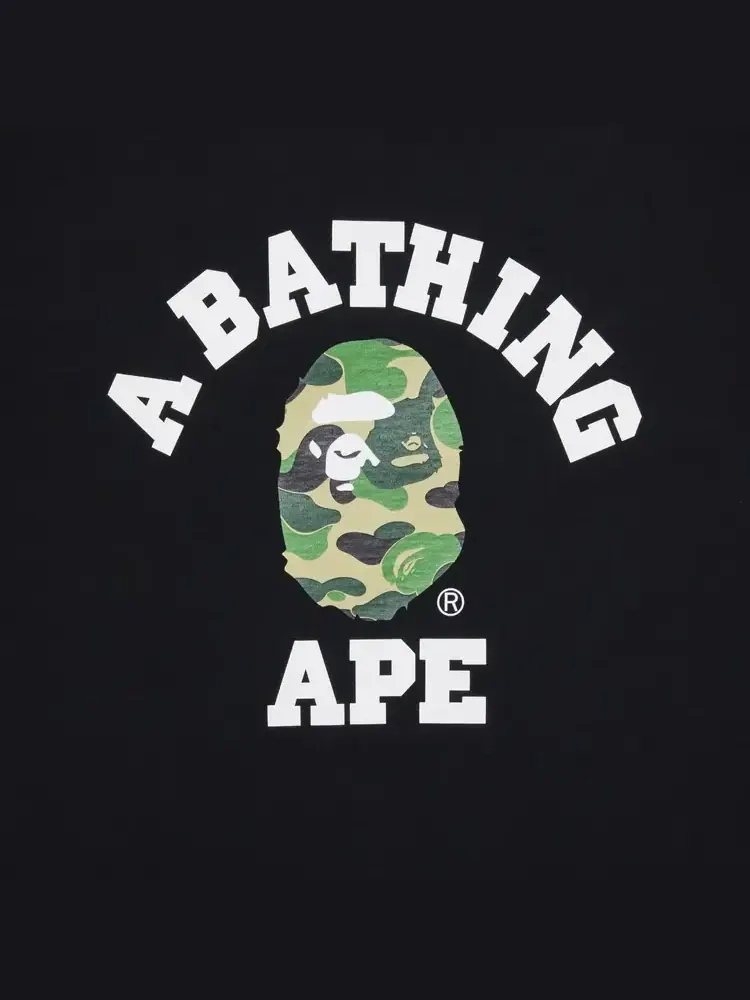 Футболка BAPE ABC Camo College Tee 'Black Green' — изображение 3 из 3, черный