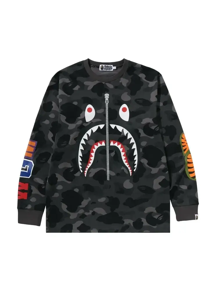 Футболка с длинными рукавами BAPE Color Camo Shark