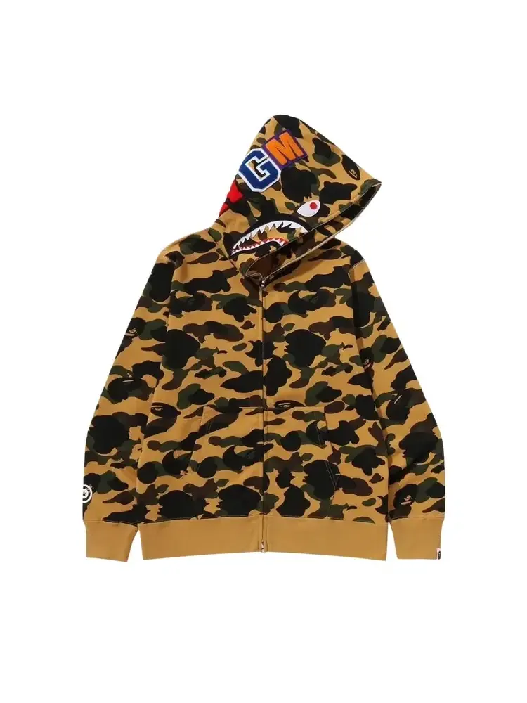 Худи на молнии BAPE Camo Shark