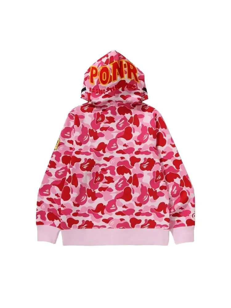 Худи BAPE ABC Camo 2nd Shark на молнии — изображение 2 из 2, розовый