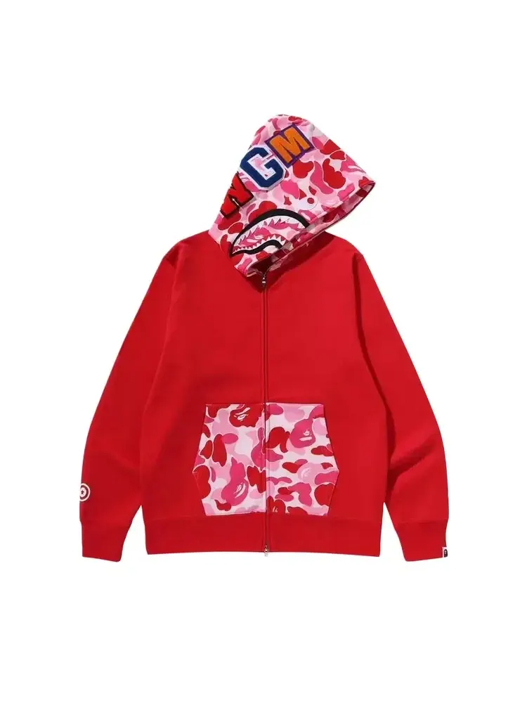 Худи на молнии BAPE Camo Shark