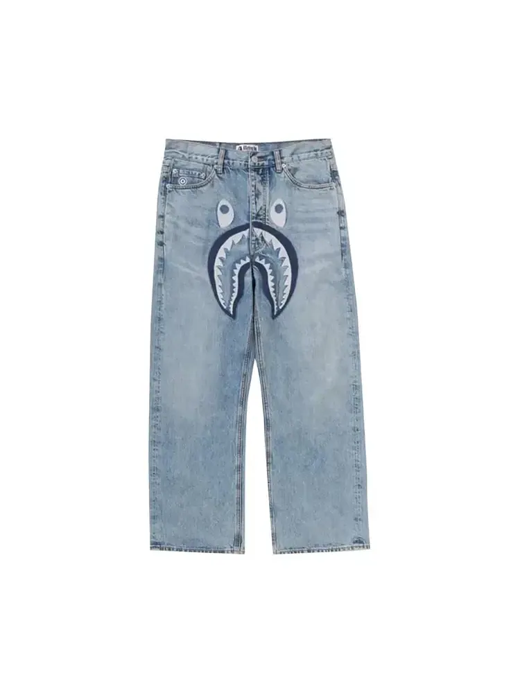 Джинсы BAPE Shark Relaxed Fit Denim Pants 'Blue'