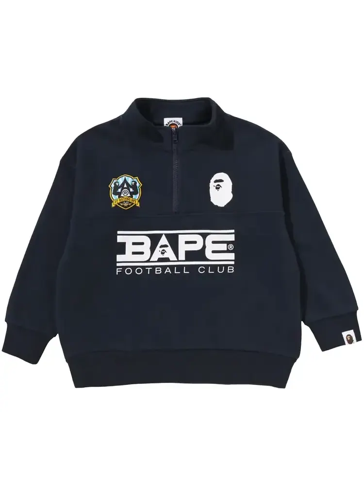 BAPE Bape Вышитая нашивка, свободный крой, полумолния, толстовка