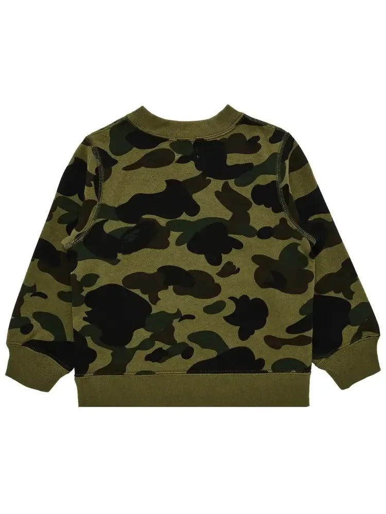 Свитшот BAPE 1St Camo College Crewneck 'Green' — изображение 2 из 3, зеленый