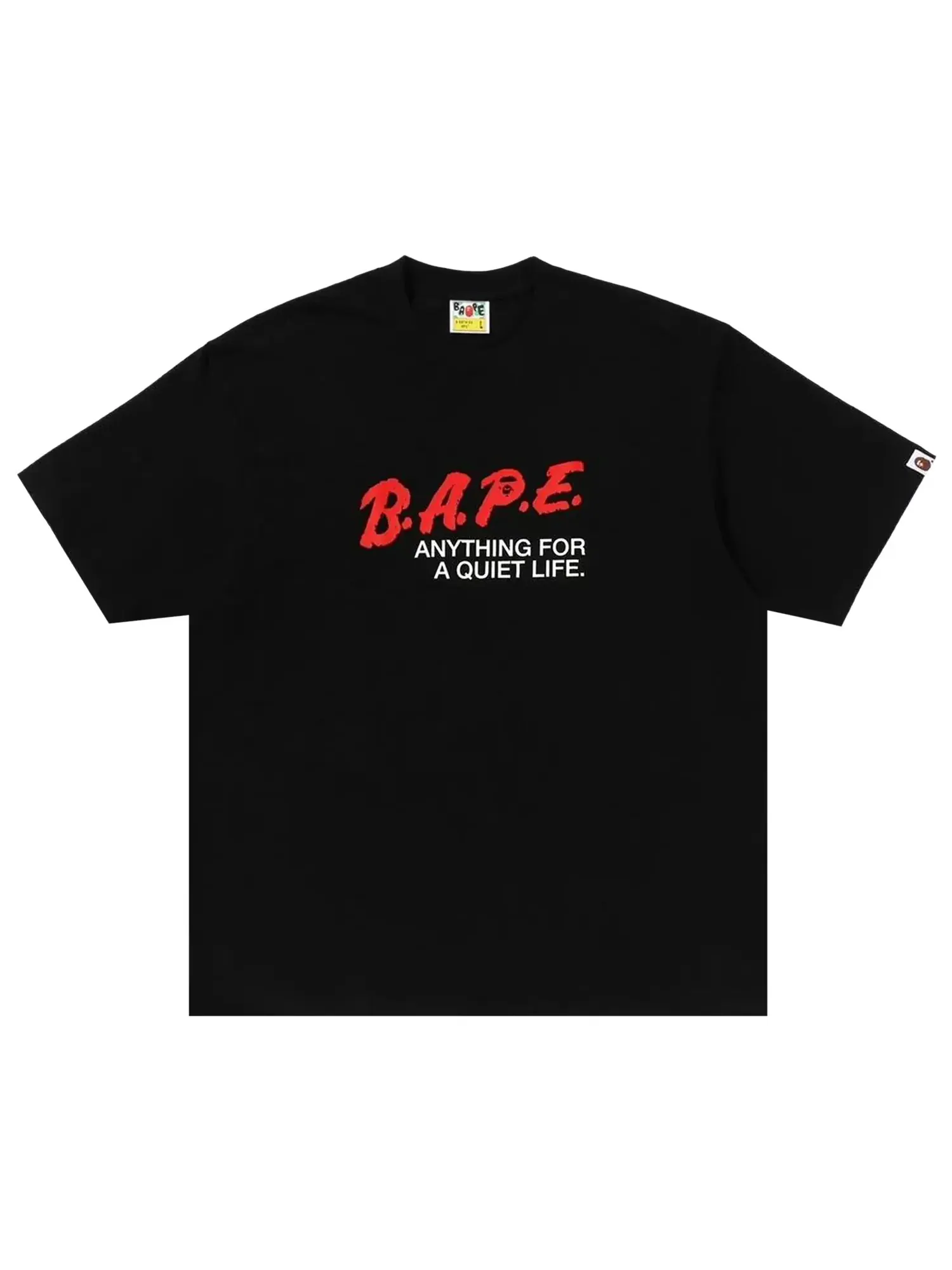 Футболка BAPE с логотипом и девизом, свободного кроя