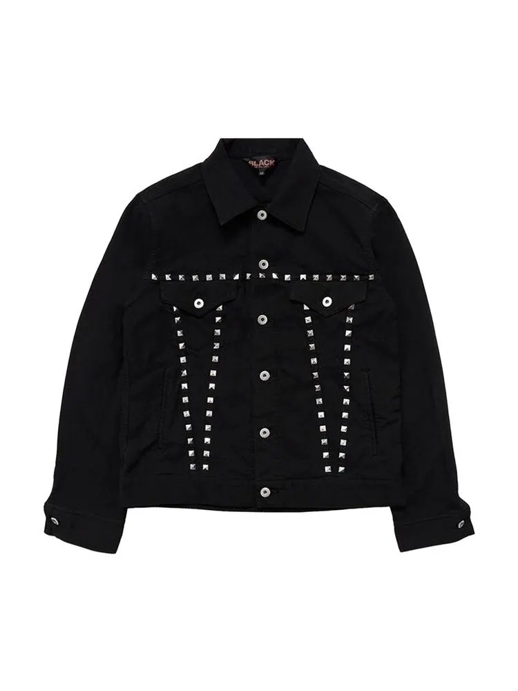 Куртка Comme des Garçons Black Trucker Jacket With Studs — черный
