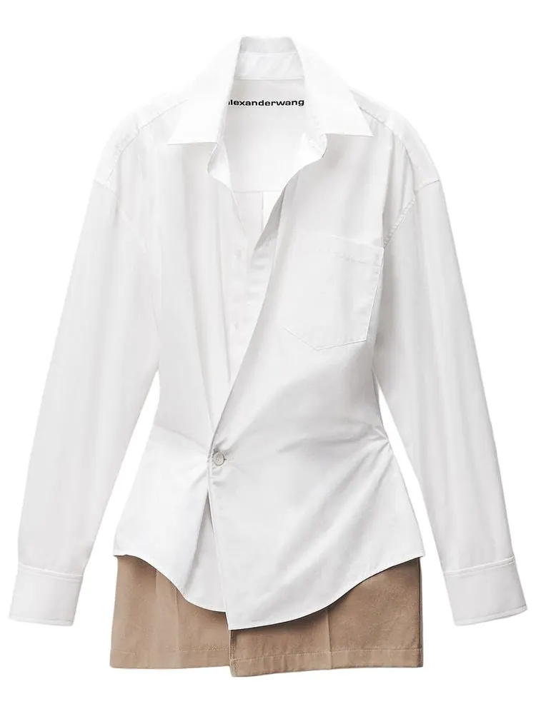 Мини-платье-халат Alexander Wang из саржи