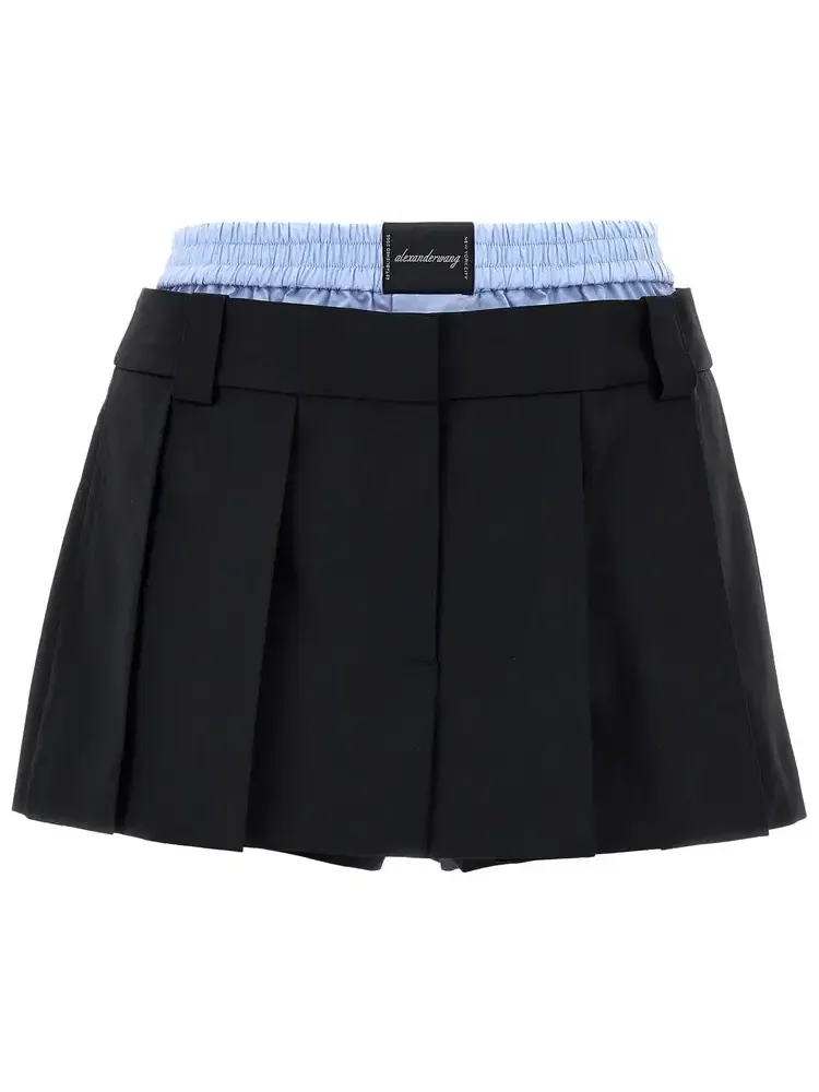 Шорты-юбка с плиссировкой и застежкой-молниейAlexander Wang