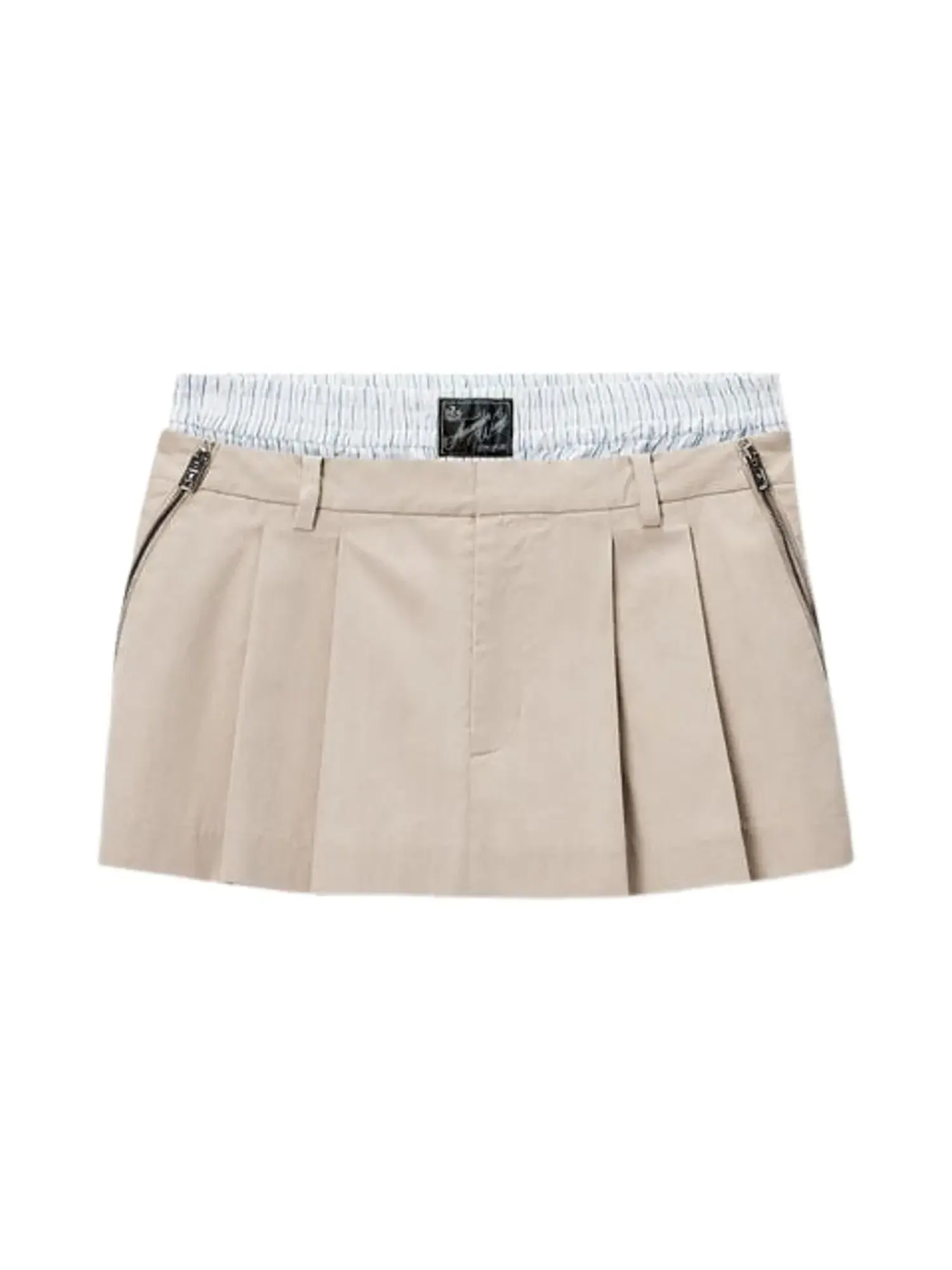 Спортивная юбка Alexander Wang Zipper Details Pre-Styled Pleated