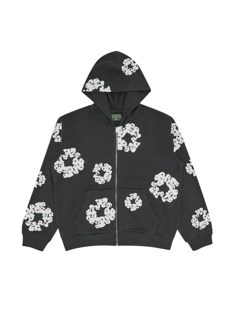 Худи Denim Tears Rhinestone Wreath Zip Hoodie