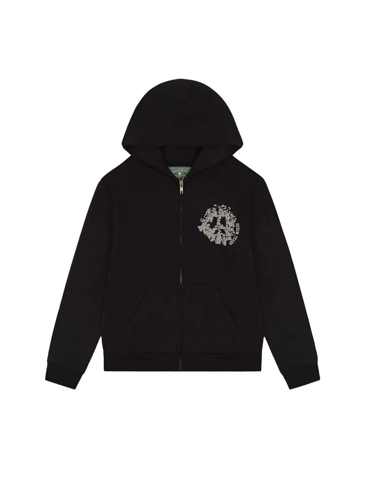 Худи Denim Tears University Zip Hoodie Black/Grey