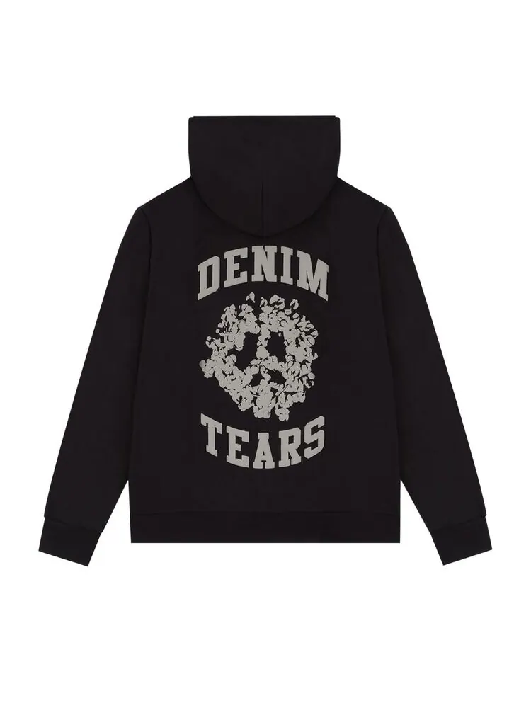 Худи Denim Tears University Zip Hoodie Black/Grey — изображение 2 из 2, черный/серый