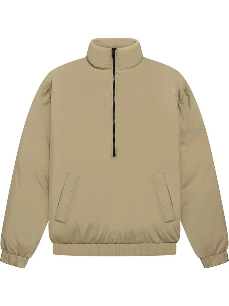 Пуховик Fear of God Essentials Half-Zip Puffer 'Oak' — изображение 1 из 2, зеленый