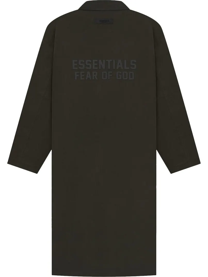 Пальто Fear of God Essentials Long Coat 'Off Black' — изображение 2 из 2, черный