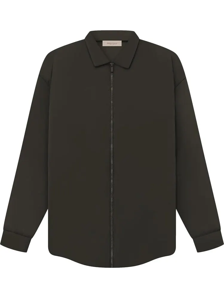 Рубашка Fear of God Essentials Filled Nylon Shirt Jacket 'Off Black'
