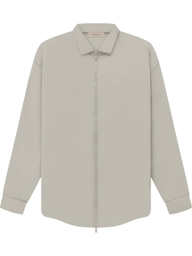 Рубашка Fear of God Essentials Filled Nylon Shirt Jacket 'Seal' — изображение 1 из 2, серый