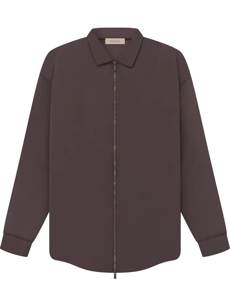 Рубашка Fear of God Essentials Filled Nylon Shirt Jacket 'Plum'