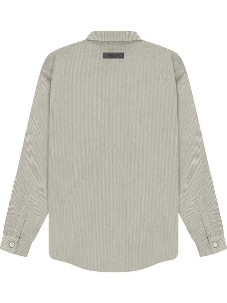 Рубашка Fear of God Essentials Corduroy Shirt Jacket 'Seal' — изображение 2 из 2, серый