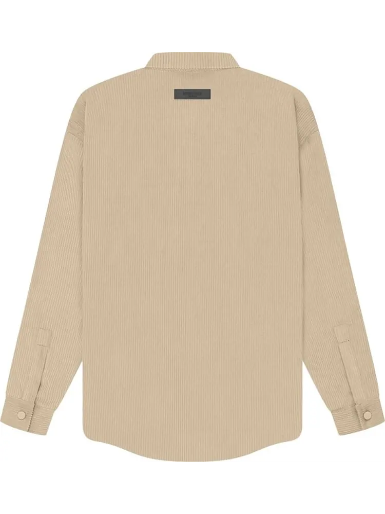 Рубашка Fear of God Essentials Corduroy Shirt Jacket 'Sand' — изображение 2 из 2, загар