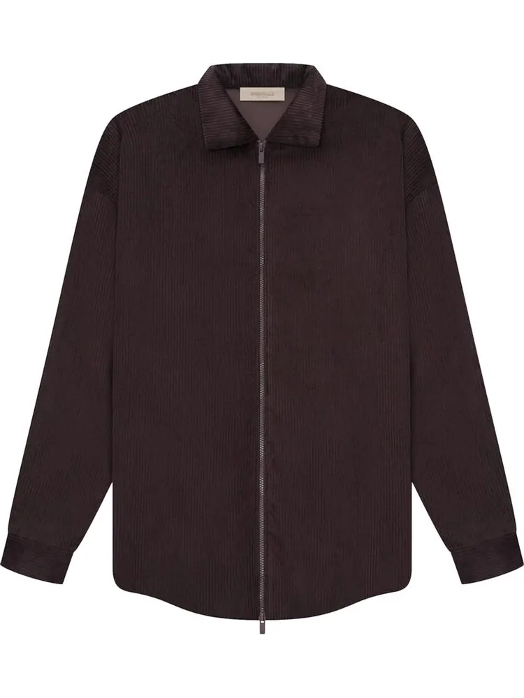 Рубашка Fear of God Essentials Corduroy Shirt Jacket 'Plum'