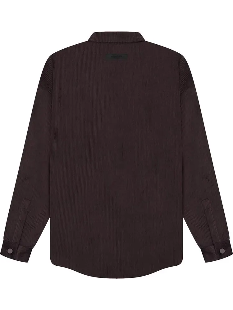 Рубашка Fear of God Essentials Corduroy Shirt Jacket 'Plum' — изображение 2 из 2, коричневый