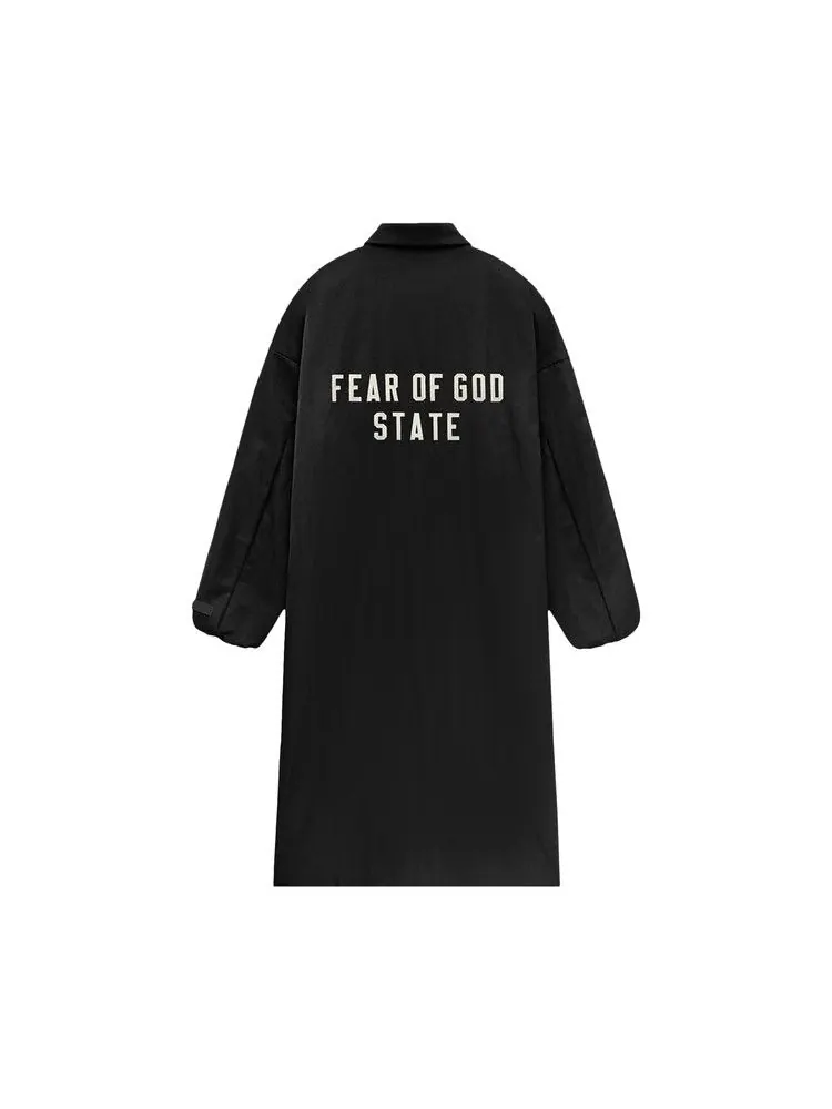 Тренч Fear of God Essentials Textured Nylon Trench — изображение 2 из 2, черный