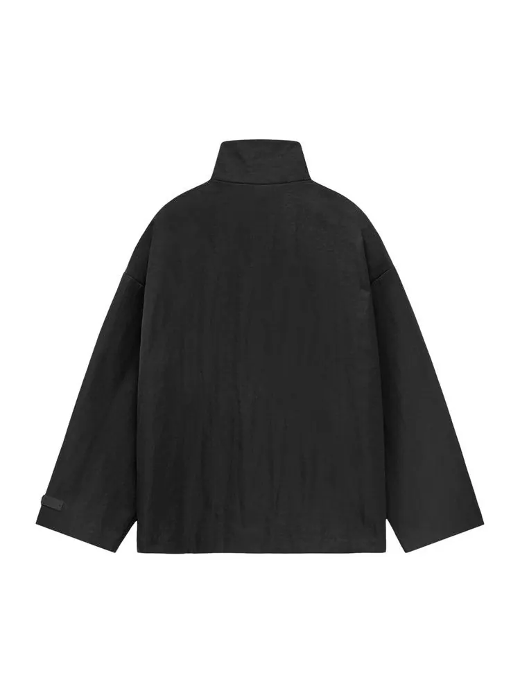 Пуловер Fear of God Essentials Textured Nylon Halfzip Pullover — изображение 2 из 2, черный