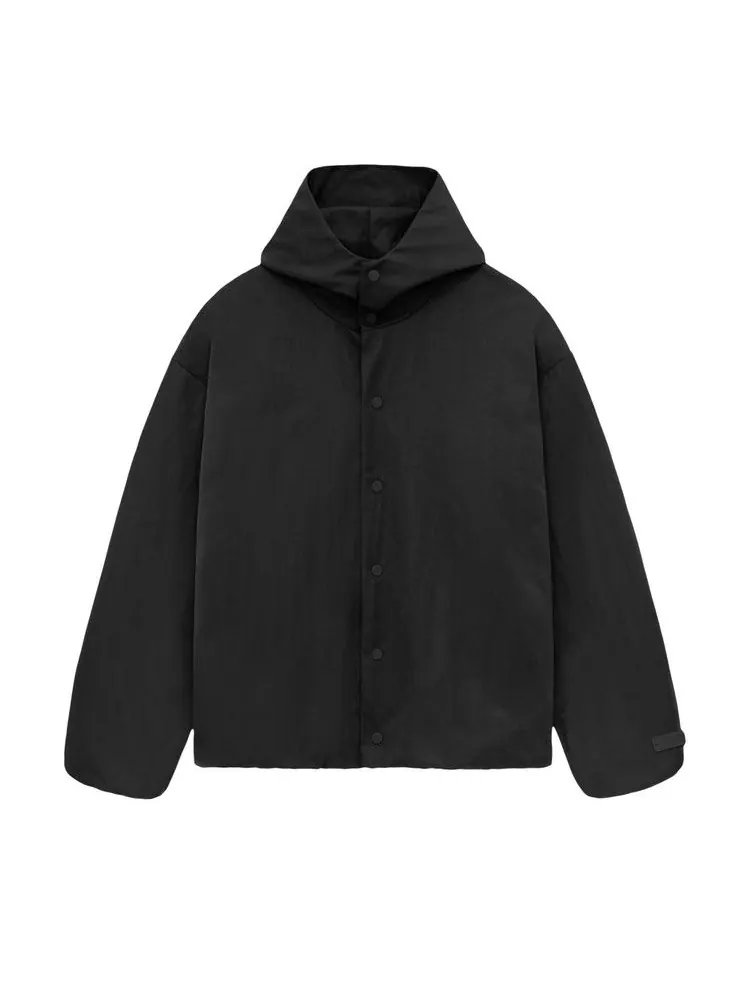 Куртка Fear of God Essentials Textured Nylon Hooded Coaches Jacket — изображение 1 из 2, черный