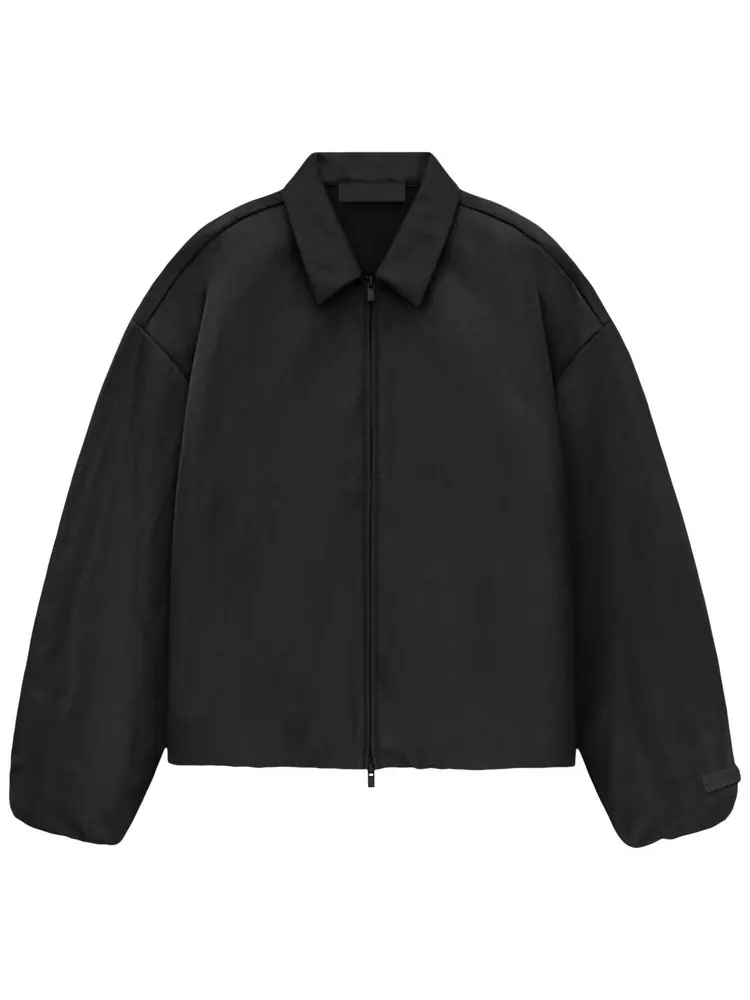 Куртка Fear of God Essentials Textured Nylon Trucker Jacket 'Black' — изображение 1 из 2, черный