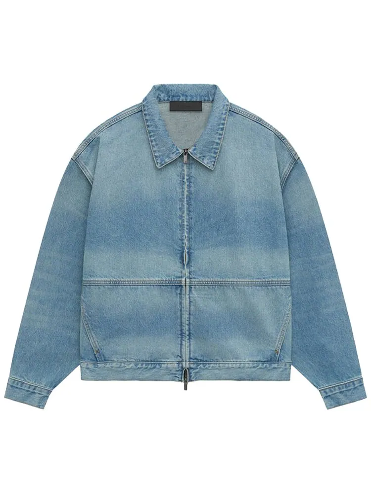 Куртка Fear of God Essentials Denim Trucker Jacket 'Vintage Blue' — изображение 1 из 2, винтажный синий