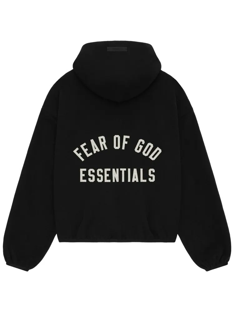 Куртка Fear of God Essentials Brushed Hooded Bomber Jacket 'Black' — изображение 2 из 2, черный
