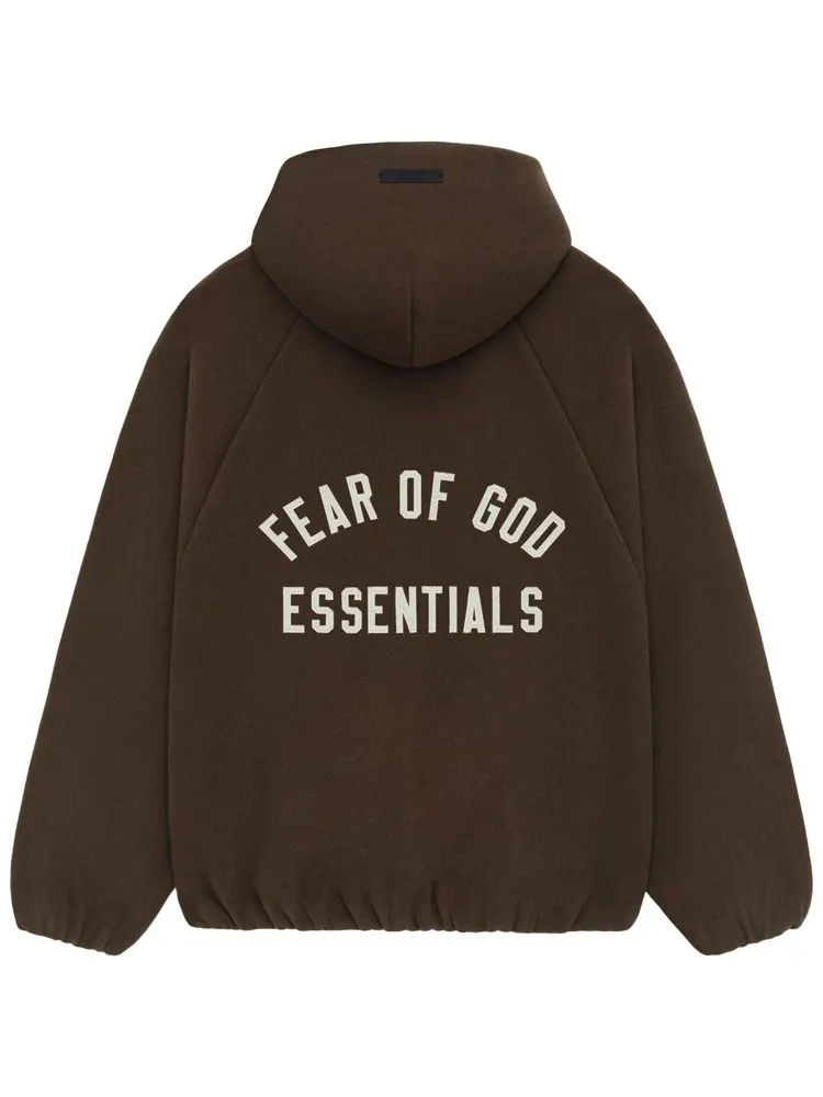 Куртка Fear of God Essentials Brushed Hooded Bomber Jacket 'Brown' — изображение 2 из 2, коричневый