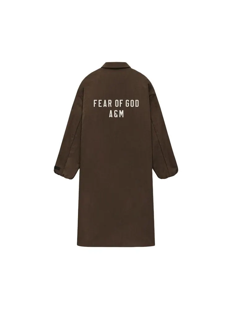 Пальто Fear of God Essentials Textured Nylon Trench Coat — изображение 2 из 2, коричневый