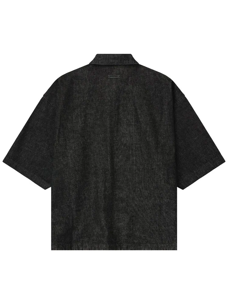 Рабочая рубашка Fear of God Essentials Denim Full Zip Work Shirt — изображение 2 из 3, черный