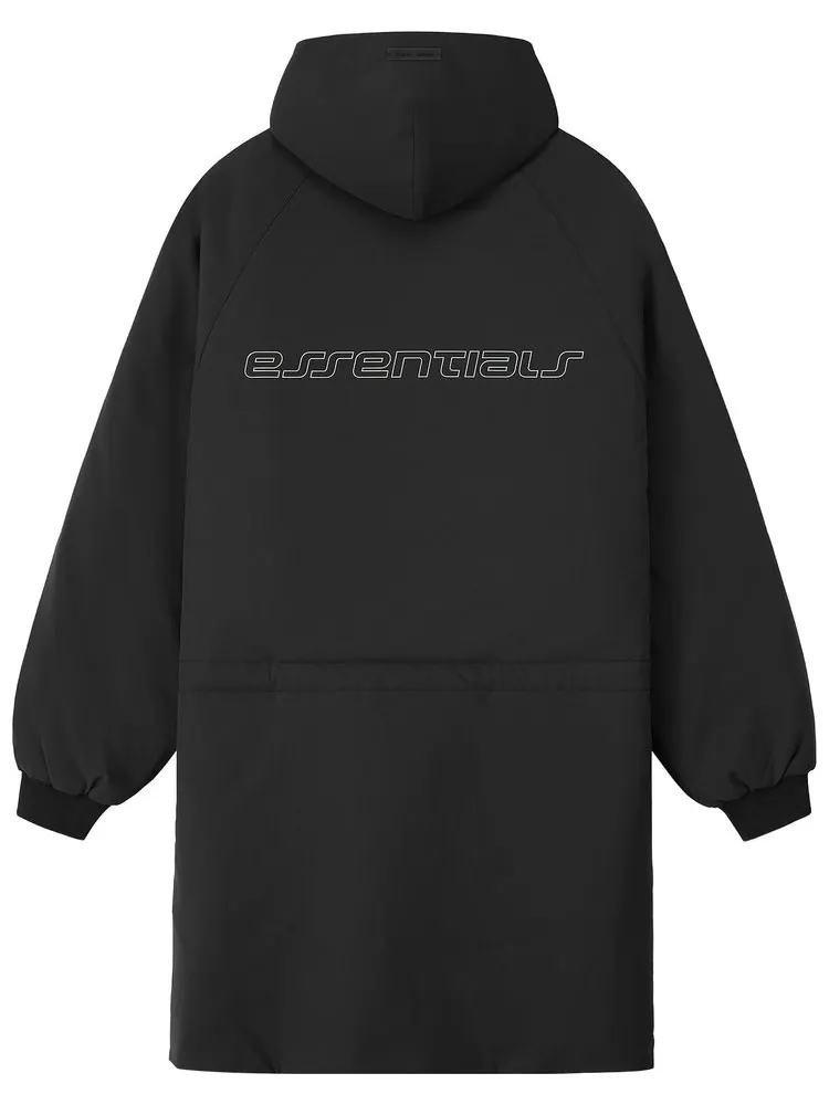 Нейлоновая парка с капюшоном Fear of God Essentials — изображение 2 из 3, черный