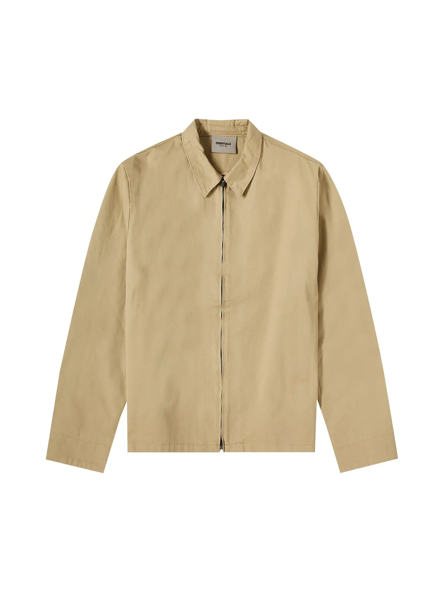 Саржевая куртка Fear of God Essentials цвета хаки — изображение 1 из 1