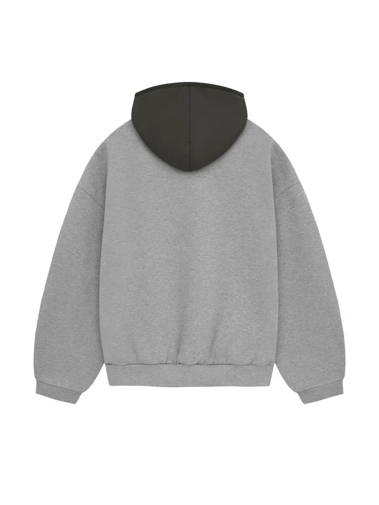 Худи Fear Of God Essentials Fear of God Essentials Nylon Fleece 'Dark Heather Oatmeal/Ink' — изображение 2 из 2, серый